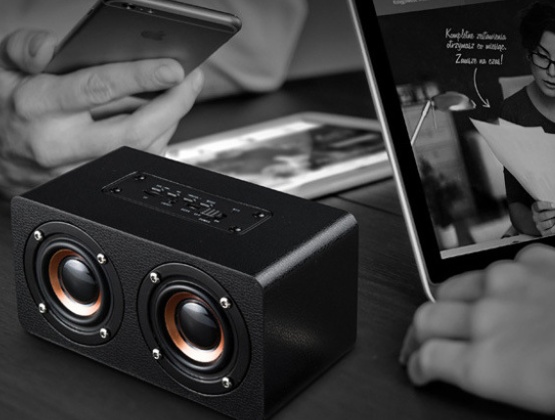 M5 Home Wooden Wireless Bluetooth Small Speaker Phone Computer Desktop Audio - Image 2