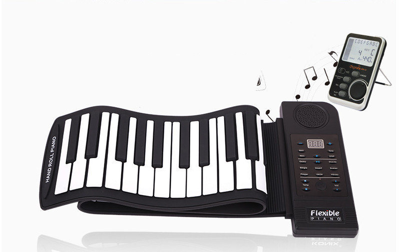 Hand roll piano 61 key folding piano thickening hand feel portable roll piano beginner keyboard - Image 3
