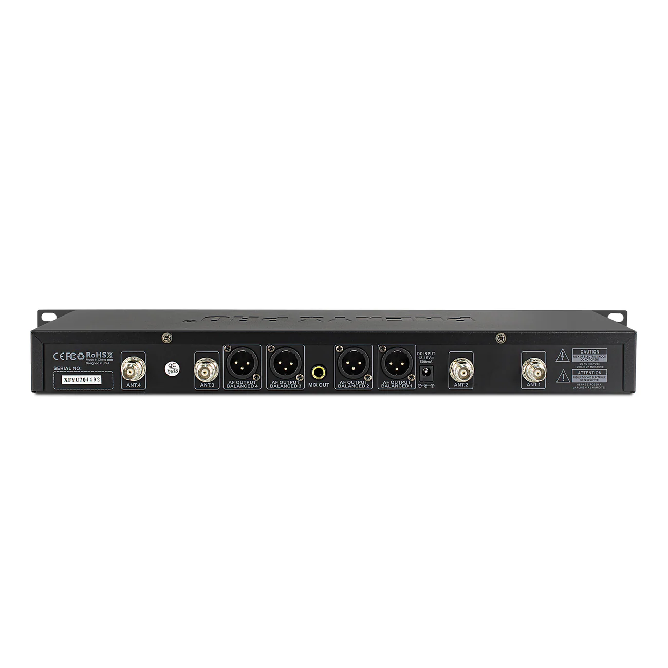 PTU-7000-4H | Quad UHF Wireless Microphone System w/ Auto-Scan - Image 2