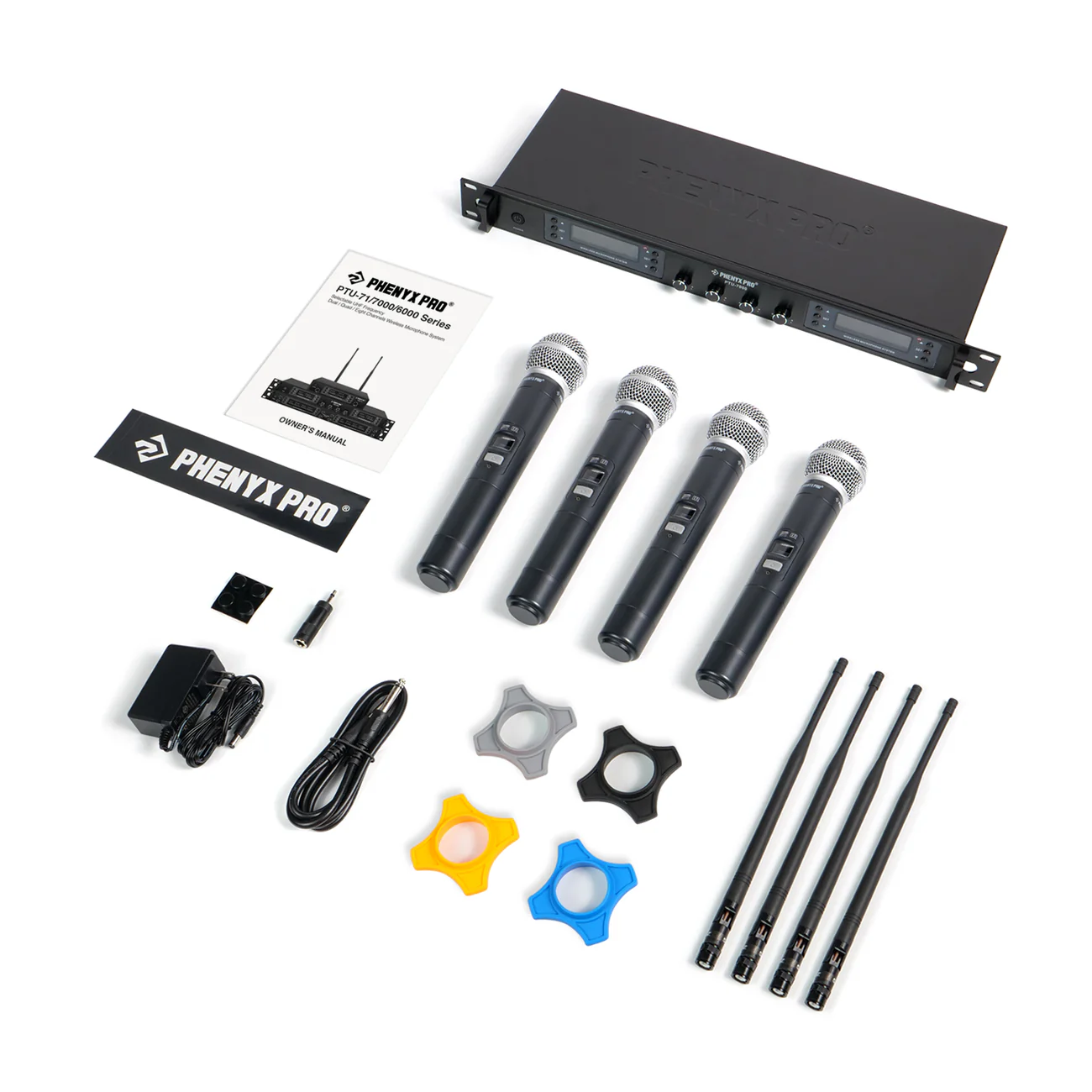 PTU-7000-4H | Quad UHF Wireless Microphone System w/ Auto-Scan - Image 4