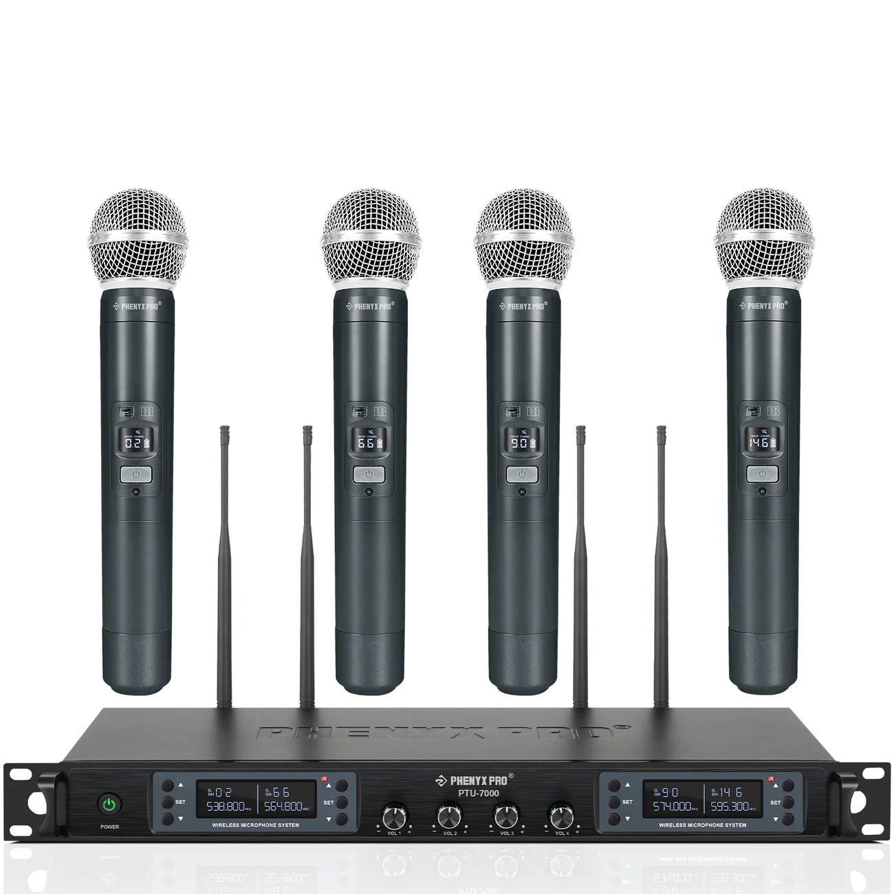 PTU-7000-4H | Quad UHF Wireless Microphone System w/ Auto-Scan - Image 5